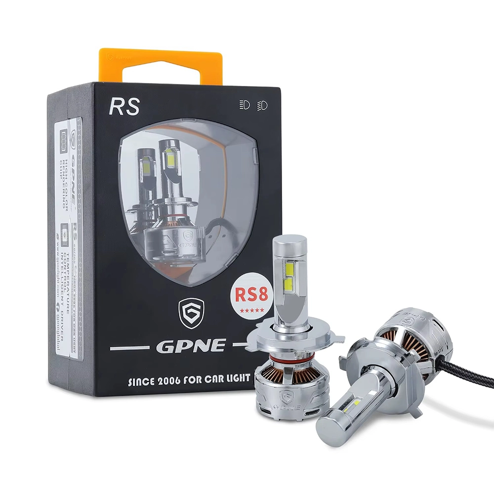 طقم لمبات ليد H1 للسيارات بقوة 130W - إضاءة فائقة السطوع RS8 لون أبيض 6000K